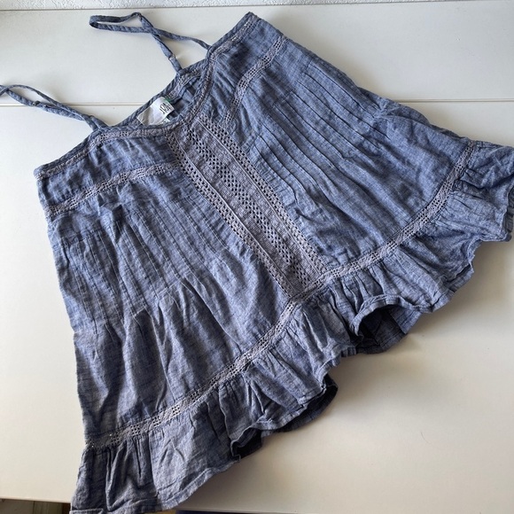 Anthropologie Tops - Anthropologie DRA Top Boho Size XS Sleeves Los Angeles Top Denim Beach​​​​​